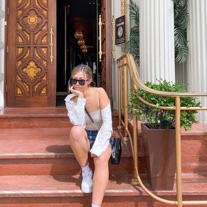 H&M Cotton Cropped Button Down